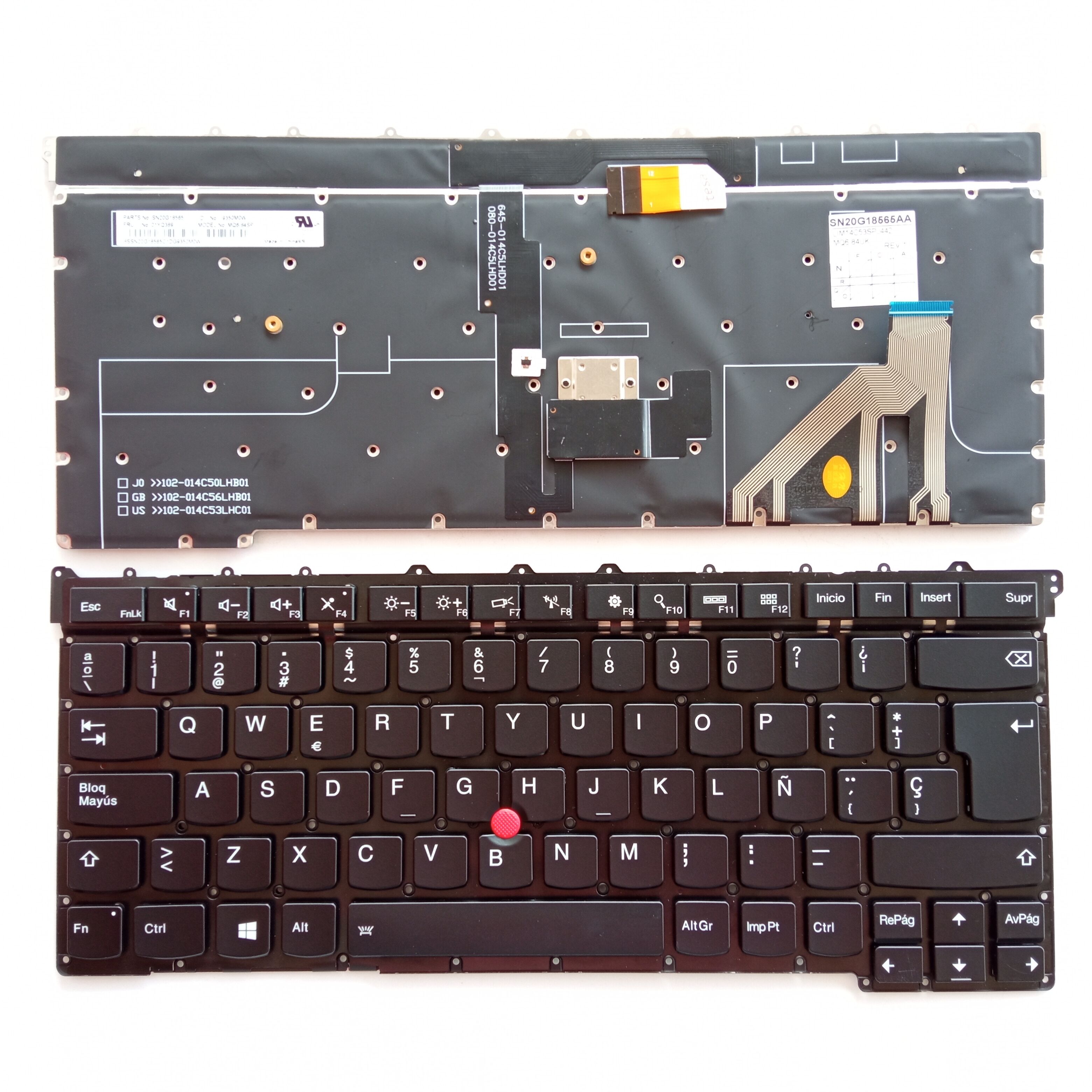 Picture of New Replacement Laptop Keyboard For IBM X1C 2015/X1 Carbon 3rd BLACK With Point Backlit (OEM) SP Layout